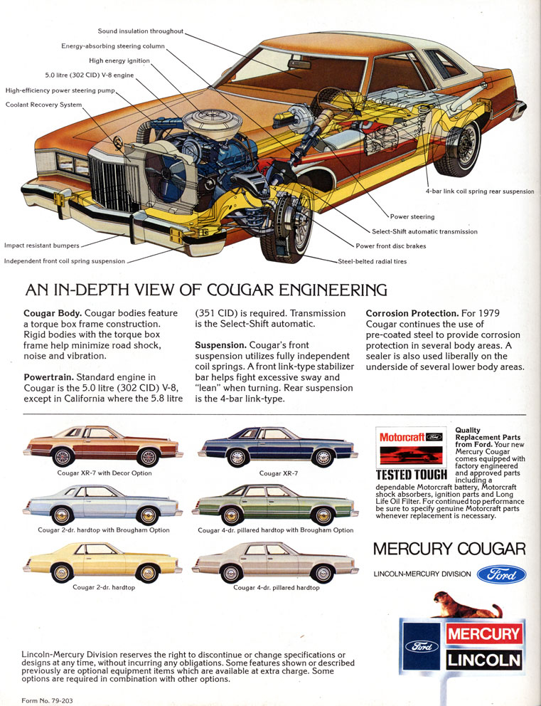1979 Mercury Cougar Brochure Page 4
